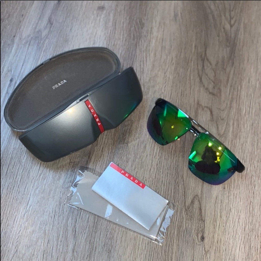 men's vintage green prada sunglasses